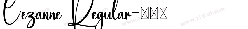 Cezanne Regular字体转换